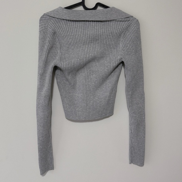 aerie button up v neck sweater - Picture 2 of 4